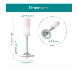 Set 50 Buc Cuie Otel Galvanizat Tip Ciuperca Pentru Pistoale Profesionale, Diametru 7.2 mm