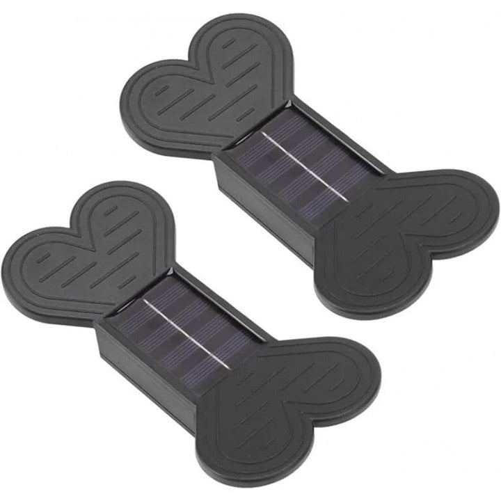 Set 2 Lămpi Solare LED de Perete, cu Lumină Alb Cald Bidirecțională, Decorative pentru Exterior