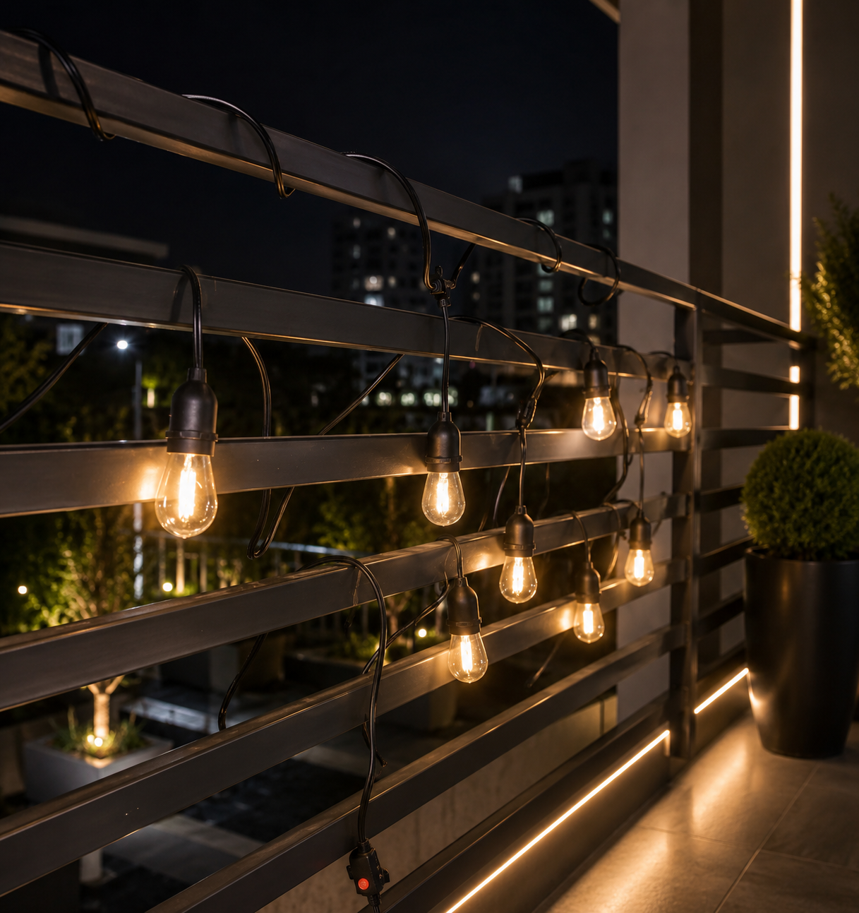 Ghirlandă Solară Decorativă 10m cu 10 Becuri LED Filament 2W – Lumina Caldă, IP65, Panou Solar & Încărcare USB, Interconectabilă