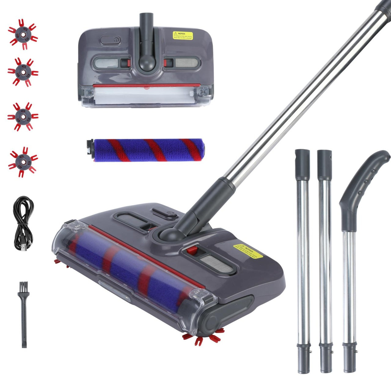 Aspirator Electric Fără Fir cu Perie Auto-Curățare – Ultra Ușor, Puternic, Silențios, Ideal pentru Păr de Animale, Podele și Covoare