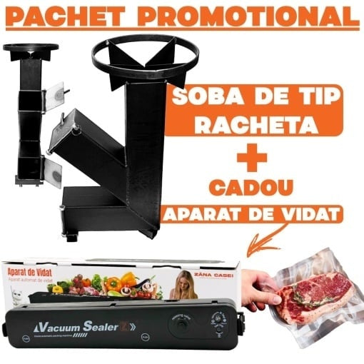 Sobă tip rachetă – Compactă, eficientă și versatilă - Produs original fabricat in Romania.
