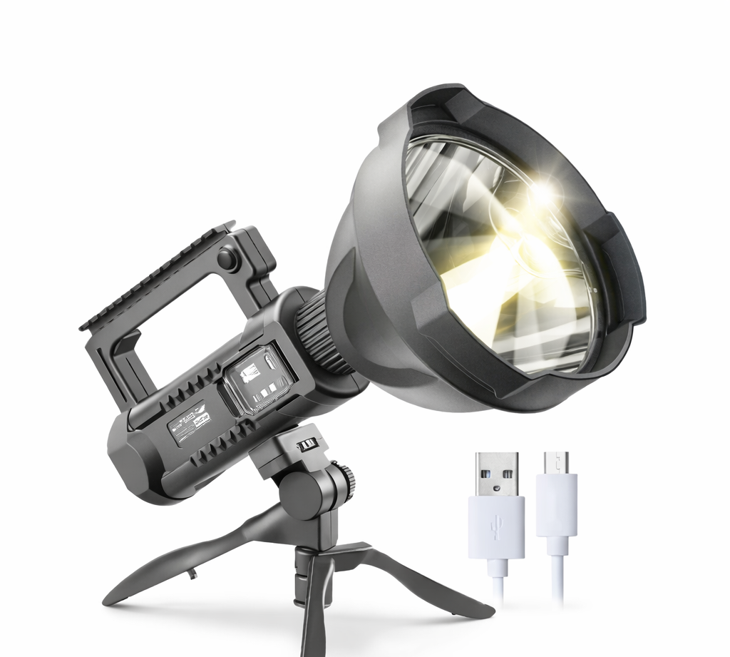 Lanternă Reîncărcabilă LED 31cm 4000lm + Powerbank USB + Trepied + Cadou Lanternă Cap