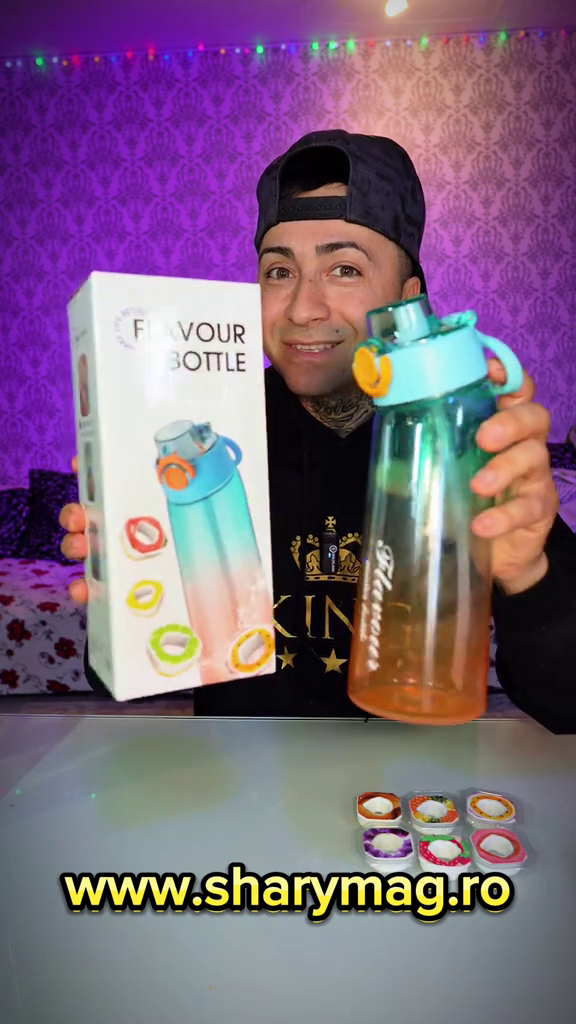 Sticlă Magică 6 Arome incluse (Fără Zahăr, Cu Miros), 900 ml, Design Inovator