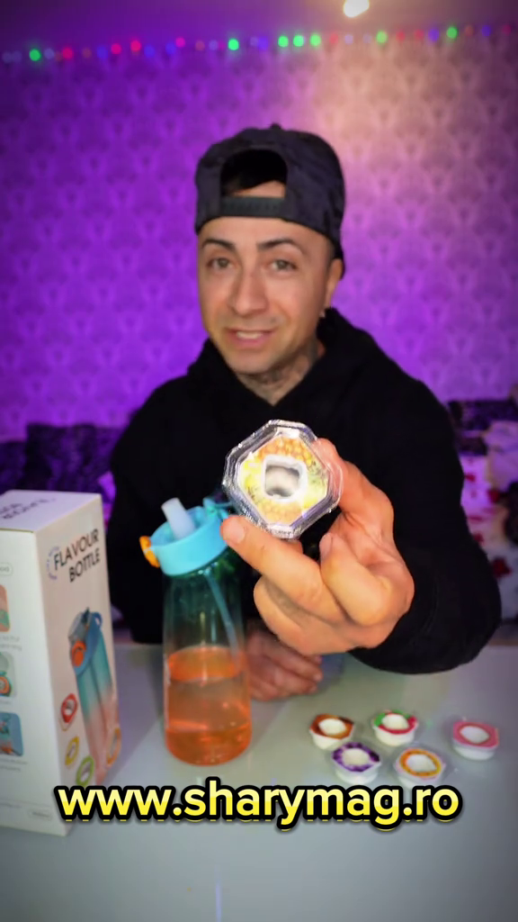 Sticlă Magică 6 Arome incluse (Fără Zahăr, Cu Miros), 900 ml, Design Inovator